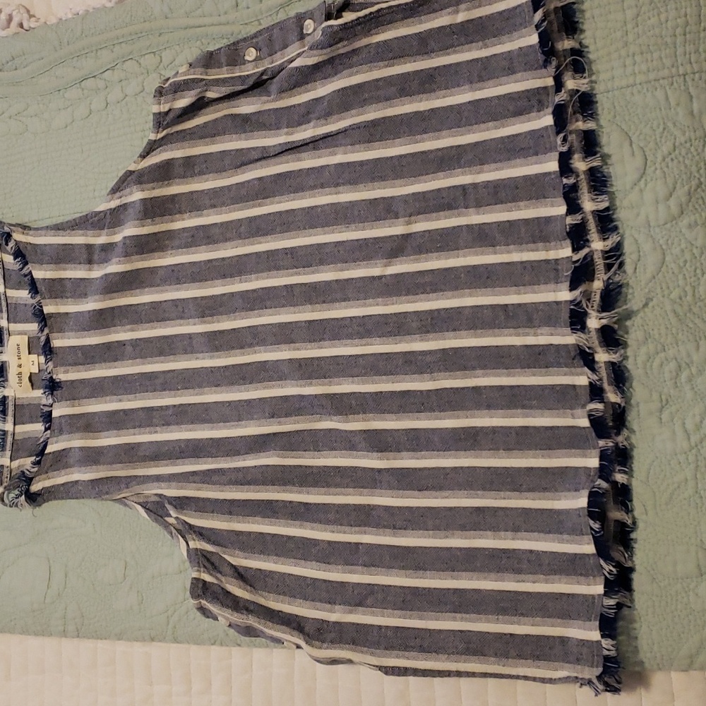 Cloth and Stone cotton denim sleeveless shirt